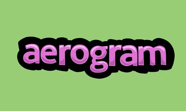 Aerogram Schrijven Vector Ontwerp Een Groene Achtergrond Zeer Eenvoudig Zeer — Stockvector