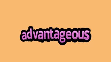 ADVANTAGEOUS yazan yeşil ekran animasyon videosu