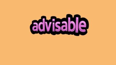 turuncu ekran animasyon videosu ADVISISable yazıldı