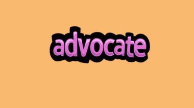 turuncu ekran canlandırma videosu ADVOCATE yazıldı