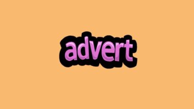 turuncu ekran canlandırma videosu ADVERT yazıldı
