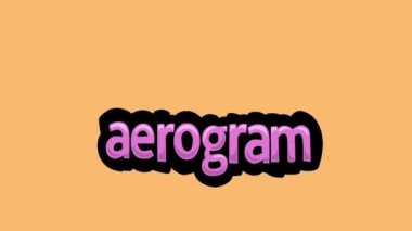 turuncu ekran animasyon videosu AEROGRAM yazıldı