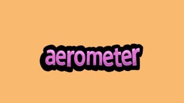 turuncu ekran animasyon videosu AEROMETER yazıldı