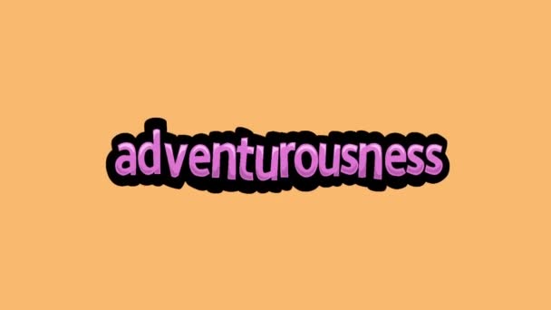 Oranje Scherm Animatie Video Geschreven Adventuousness — Stockvideo
