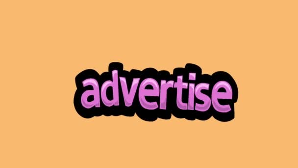orange screen animation video written ADVERTISE