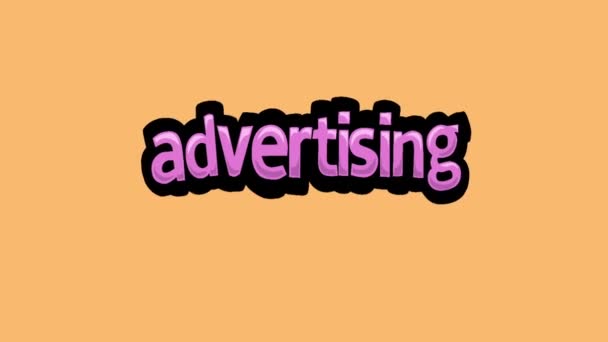 orange screen animation video written ADVERTISING