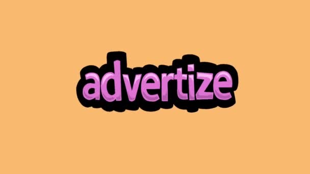 orange screen animation video written ADVERTIZE