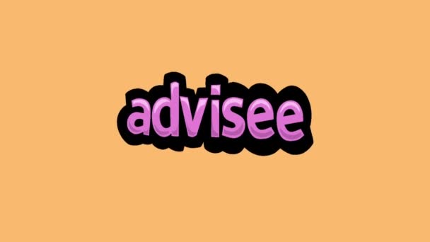 写入Advisee的橙色屏幕动画视频 — 图库视频影像