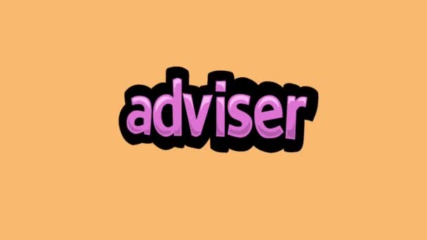 Turuncu Ekran Animasyon Videosu Adviser Yazıldı — Stok video