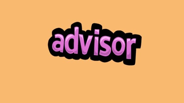 Orange Skärm Animation Video Skriven Advisor — Stockvideo