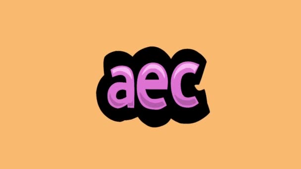 Oranžová Obrazovka Animace Videa Napsané Aec — Stock video