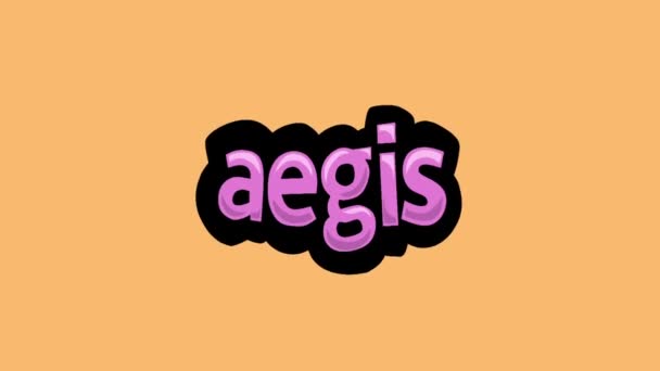 Oranje Scherm Animatie Video Geschreven Aegis — Stockvideo