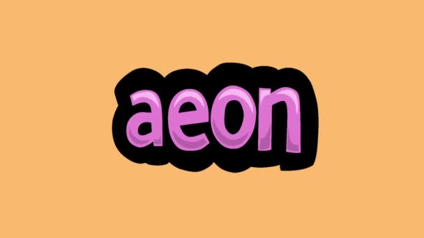 Pomarańczowy Ekran Animacja Wideo Napisane Aeon — Wideo stockowe