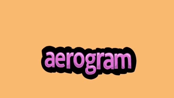 Orange Skärm Animation Video Skriven Aerogram — Stockvideo