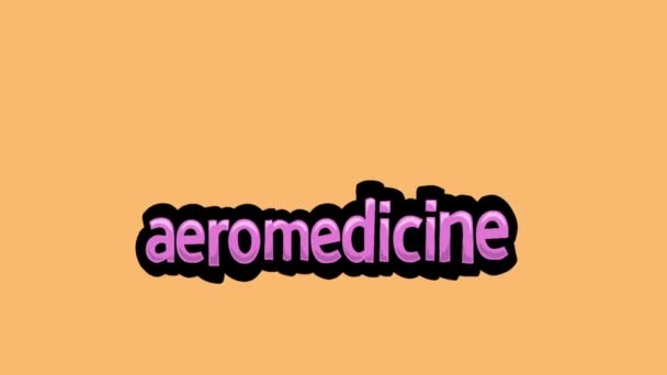 Оранжевый Экран Анимационное Видео Написано Aeromedicine — стоковое видео