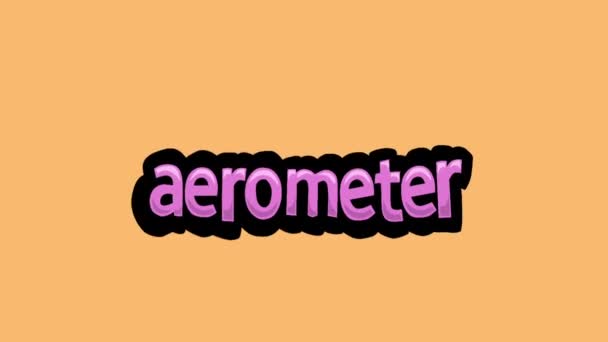 Πορτοκαλί Οθόνη Βίντεο Κινουμένων Σχεδίων Γραμμένο Aerometer — Αρχείο Βίντεο