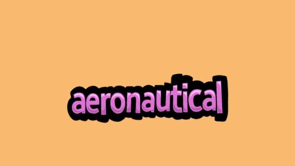 Orange Screen Animation Video Written Aeronautical — Stock Video