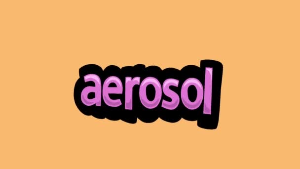 橙色屏幕动画视频写入Aerosol — 图库视频影像
