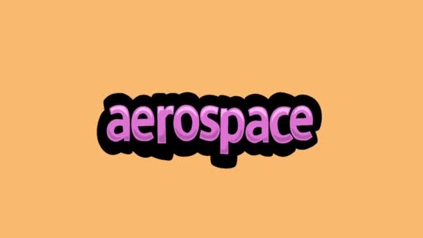 Animación Pantalla Naranja Video Escrito Aerospace — Vídeo de stock