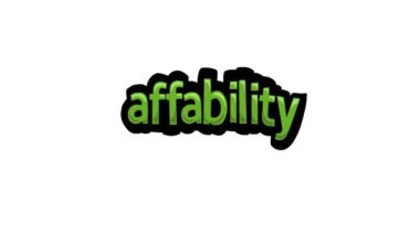 AFFABILITY yazılan beyaz ekran animasyon videosu