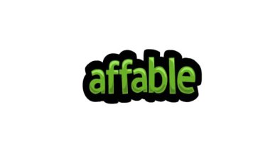 AFFable yazılan beyaz ekran animasyon videosu