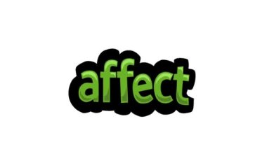 AFFECT yazan beyaz ekran animasyon videosu