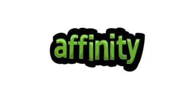 AFFINITY yazılan beyaz ekran animasyon videosu