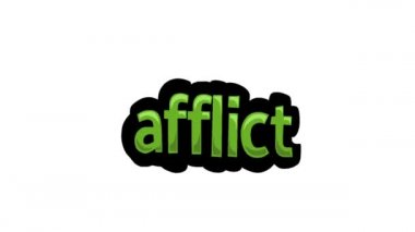 AFFLICT yazılan beyaz ekran animasyon videosu