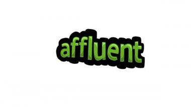 AFFLUENT yazılan beyaz ekran animasyon videosu