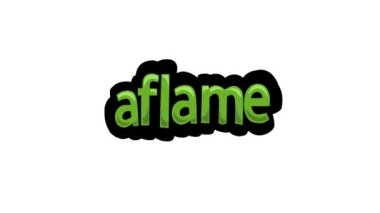 AFLAME yazılan beyaz ekran animasyon videosu