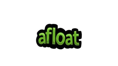 AFLOAT yazılı beyaz ekran animasyon videosu