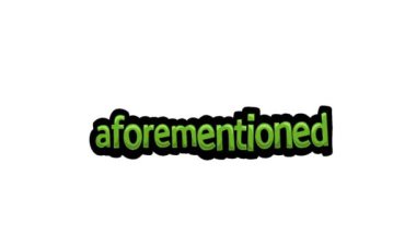 Beyaz ekran animasyon videosu AFOREMENONED yazıldı