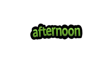 Beyaz ekran animasyon videosu öğleden sonra yazıldı
