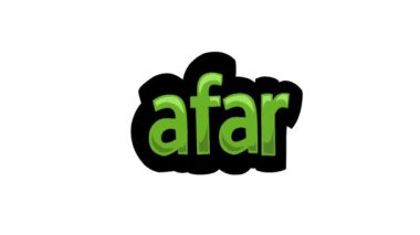 AFAR yazılan beyaz ekran animasyon videosu