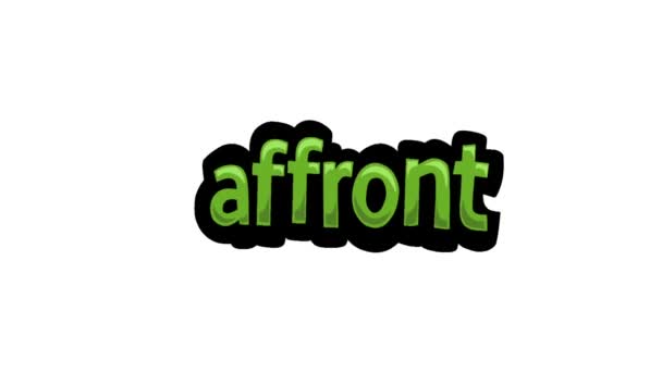 白い画面のアニメーションビデオ Affront — ストック動画
