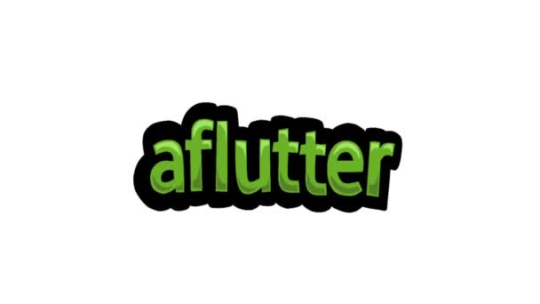 White Screen Animation Video Written Aflutter — Stock Video