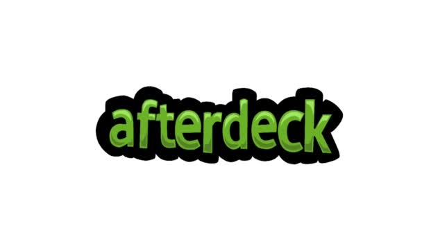 Witte Scherm Animatie Video Geschreven Afterdeck — Stockvideo