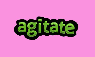 Pembe arka planda AGIGATE yazma vektör tasarımı çok basit ve çok havalı