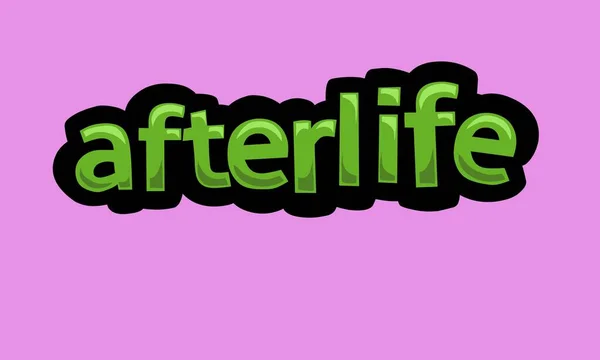 Afterlife Schreibvektordesign Auf Rosa Hintergrund Sehr Einfach Und Sehr Cool — Stockvektor