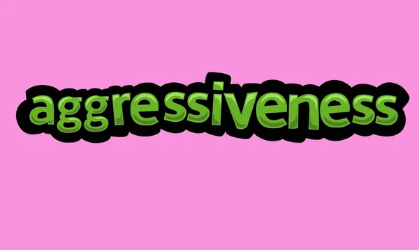 Aggressiveness Psaní Vektorový Design Růžovém Pozadí Velmi Jednoduché Velmi Cool — Stockový vektor
