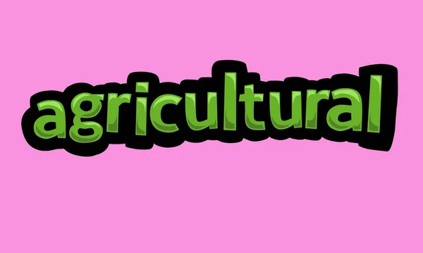 Agricultural Psaní Vektorový Design Růžovém Pozadí Velmi Jednoduché Velmi Cool — Stockový vektor