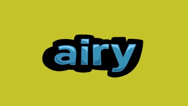 Żółty Ekran Animacji Wideo Napisane Airy — Wideo stockowe