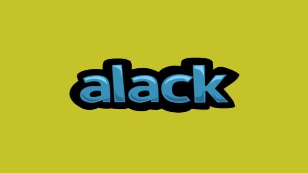 Yellow Screen Animation Video Written Alack — Stock Video