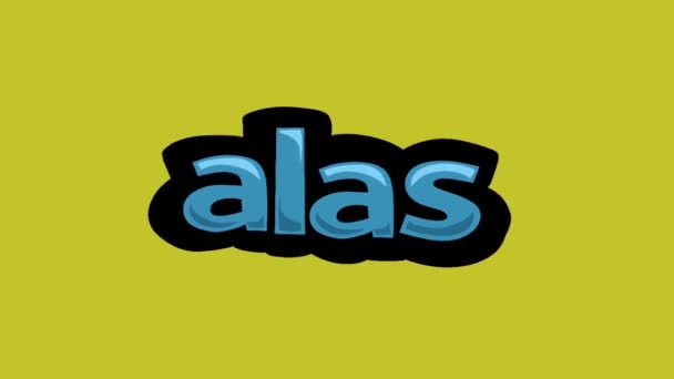 黄色の画面のアニメーションビデオ Alas — ストック動画