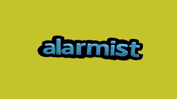 Yellow Screen Animation Video Geschrieben Alarmist — Stockvideo