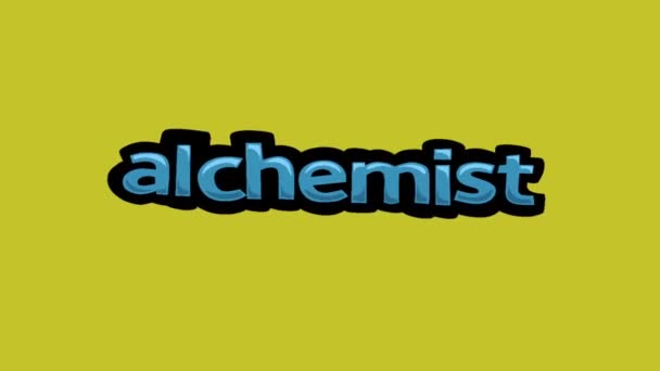 Yellow Screen Animation Video Written Alchemist — Stock Video