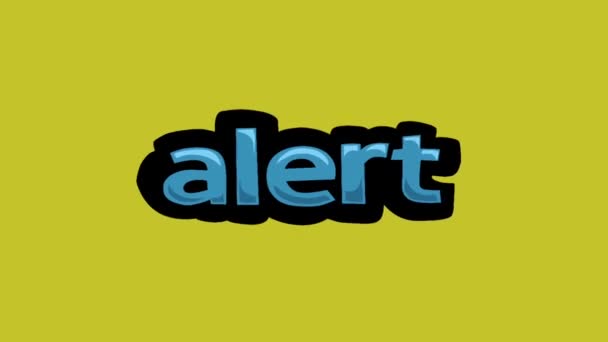 黄色い画面のアニメーションビデオ Alert — ストック動画