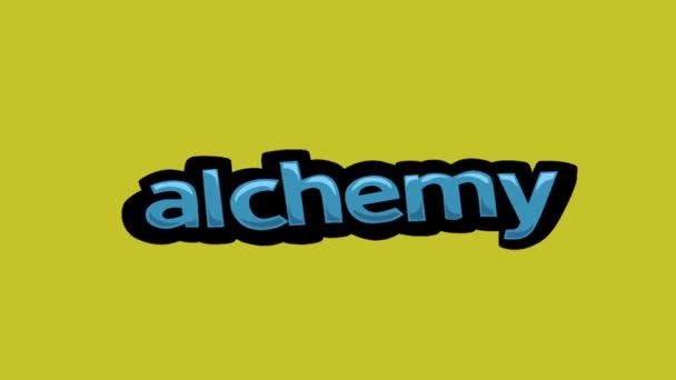 Geel Scherm Animatie Video Geschreven Alchemy — Stockvideo