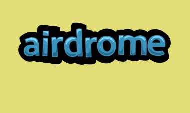 Sarı zemin üzerinde hava boşluğu vektör tasarımı çok basit ve çok havalı