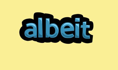 Sarı arkaplanda ALBEIT vektör tasarımı çok basit ve çok havalı